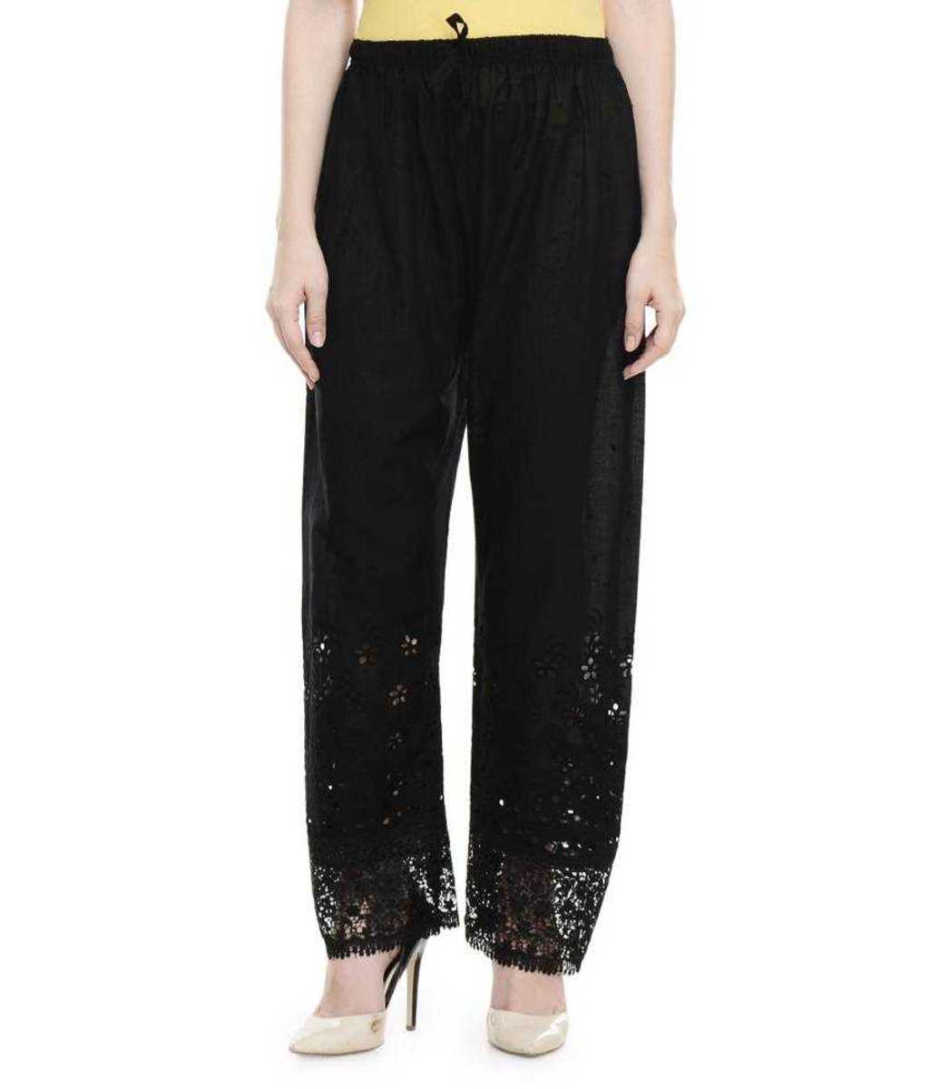 Chikan Palazzo Colour Black