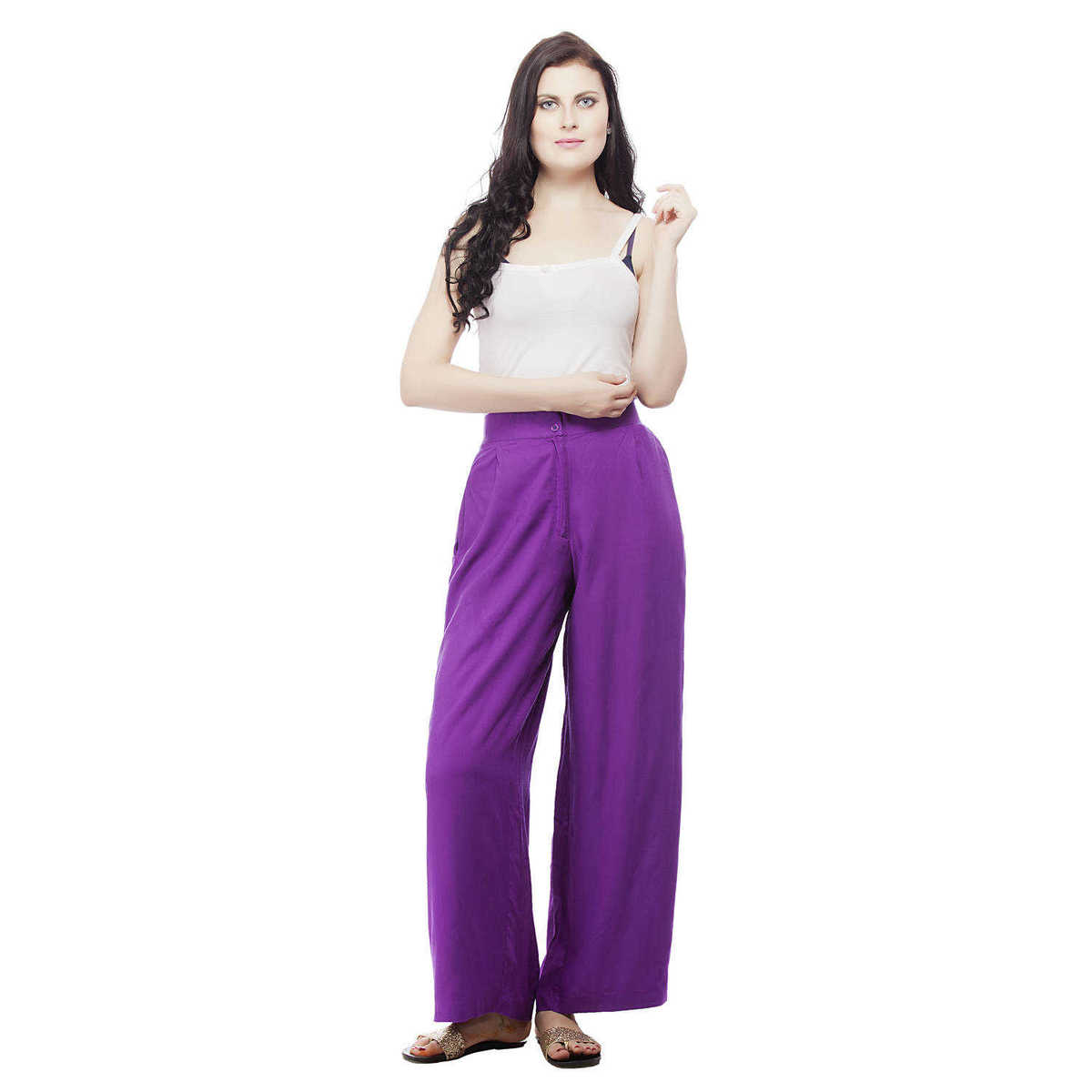 Women  Rayon Solid Palazzo