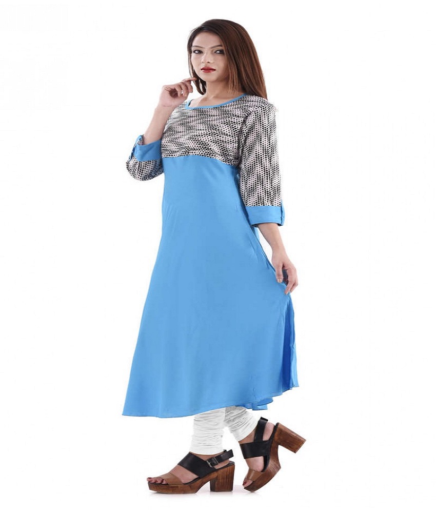 Rayon Printex Digital Printed Long Kurti