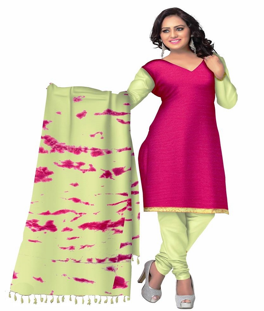 Chiffon Batik Work Rani Dupatta