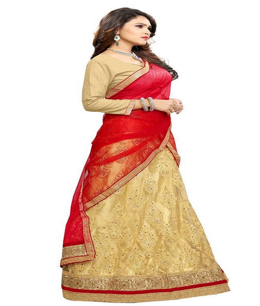 Embroidery Net Unstitched Lehenga Choli