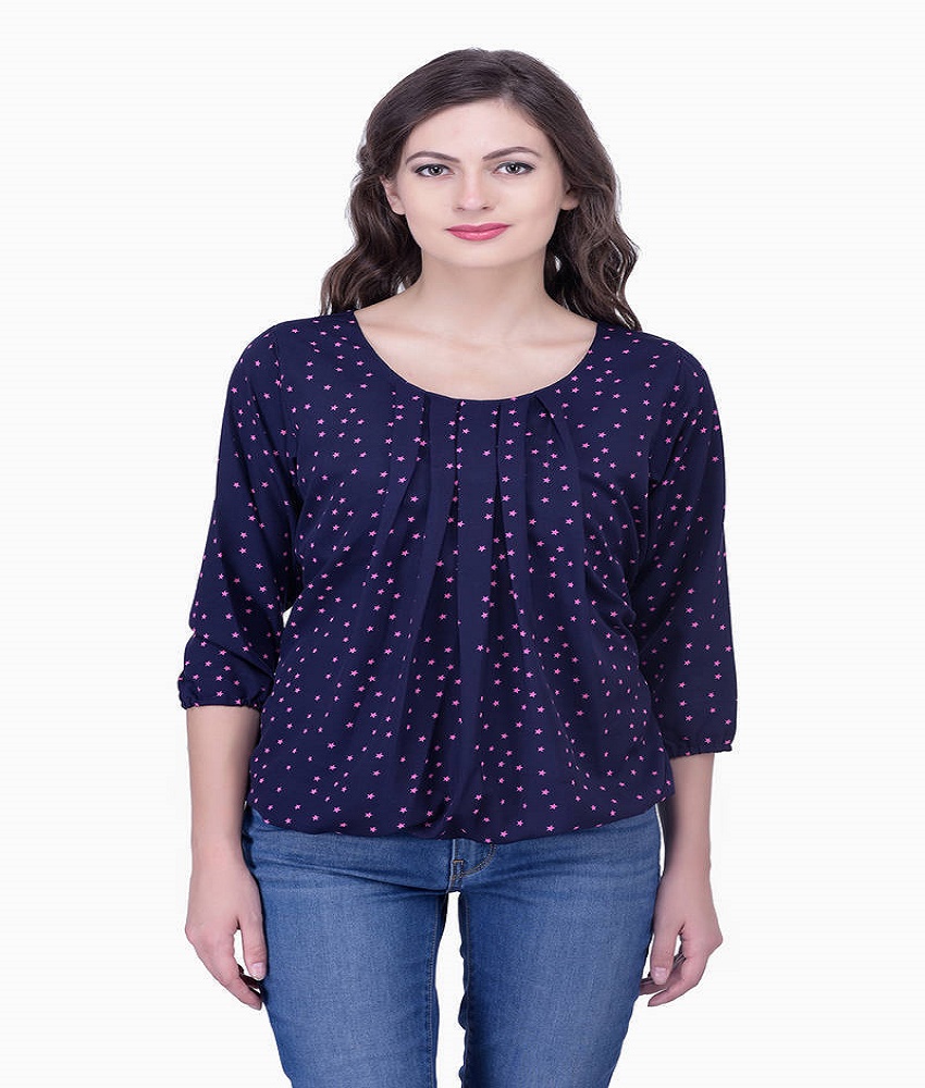 Poly Crepe Western Printed Top
